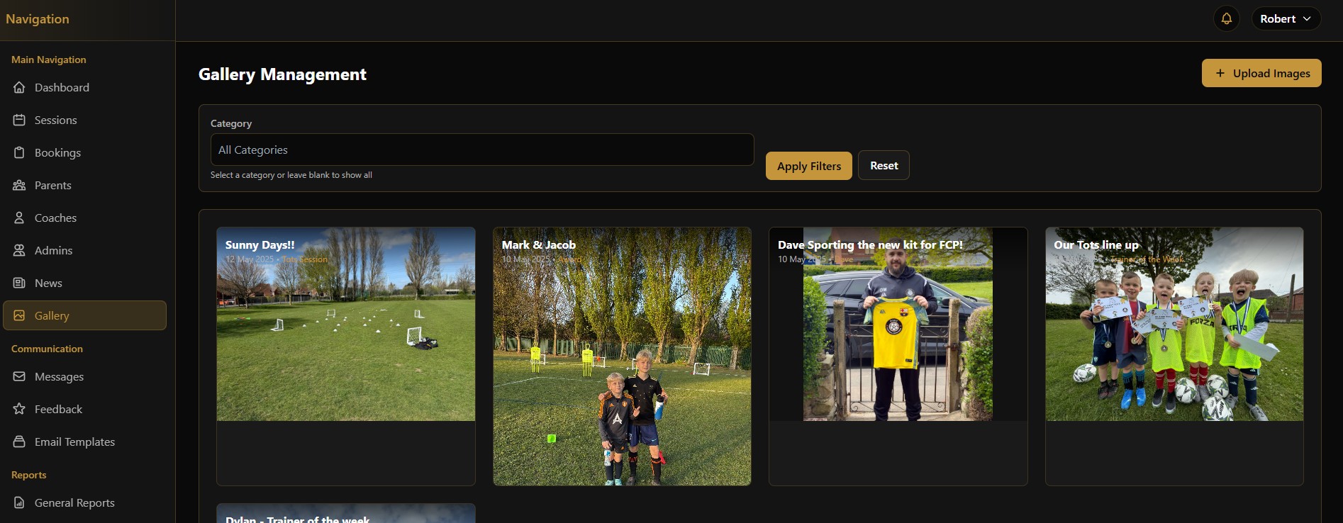 D.E.S.T Football Coaching Gallery Management