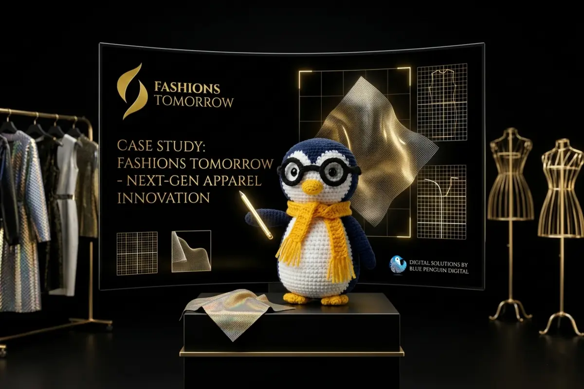 Fashions Tomorrow homepage built by Blue Penguin Digital